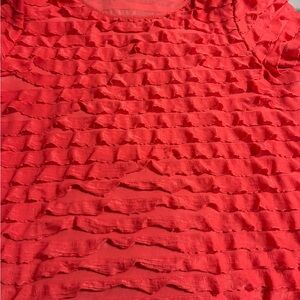 Women's Ruffled Red Top
